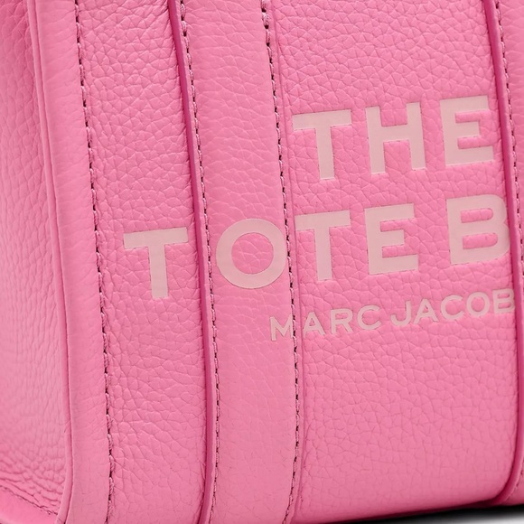{Marc Jacobs} Mini Leather Tote Handbag - #666 PETAL PINK - Crossbody Bag - Picture 3 of 10